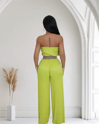 LIME LUXE STRAPLESS JUMPSUIT | Make Every Entrance Unforgettable