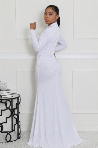 Allure Glitter Cutout Gown
