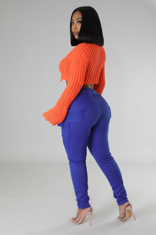 Boutique high waist jogger pants