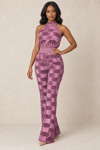 The Rose Allure Halter Jumpsuit from Tulley's Boutique