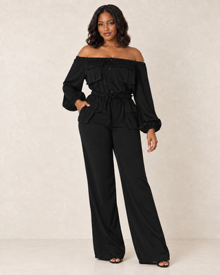 Midnight Elegance Satin Jumpsuit – alternate view 2
