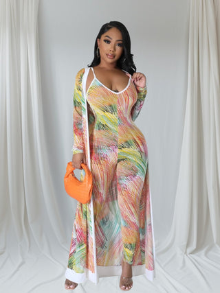 Follow Your Heart Sleek Bodysuit with matching Cardigan