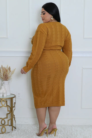 The Wrapped In Grace Knit Midi Dress