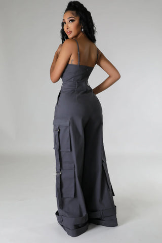 Cargo Wide-Leg Jumpsuit for Tall Women