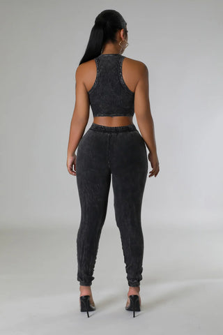 Casual two piece lounge set women joggers