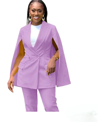 Cindy Lavender Double Breast Cape Blazer - Tulleys Boutique