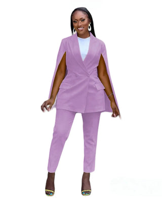 Cindy Lavender Double Breast Cape Blazer - Tulleys Boutique