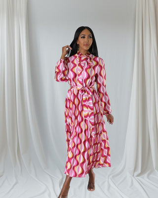 Sista’s Satin Pleated Maxi Dress