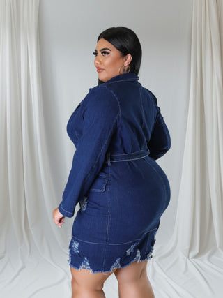 DENIM DIVA JACKET DRESS | Plus Size Perfection