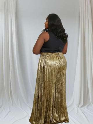 Golden Hour Glamour Jumpsuit | Plus Size Perfection