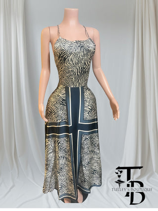 SAVANNAH ZEBRA PRINT MAXI DRESS | WILD ELEGANCE REDEFINED
