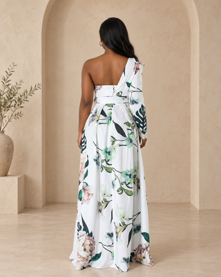 Heiress One Shoulder Maxi Evening Dress