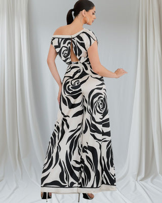 BOLD STATEMENT JUMPSUIT | ELEGANT OFF-SHOULDER DESIGN