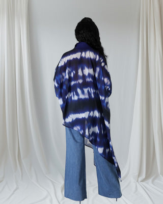 Midnight Waves Asymmetrical Tunic Top