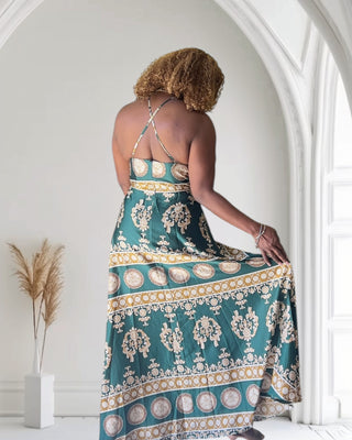 Golden Aura Maxi Dress - Tulleys Boutique