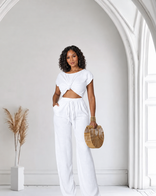 Tall Girl Linen Dream | Two Piece Pants Set