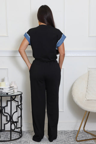 Edgy Chic Two Piece Pants Set