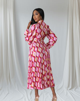 Sista’s Satin Pleated Maxi Dress