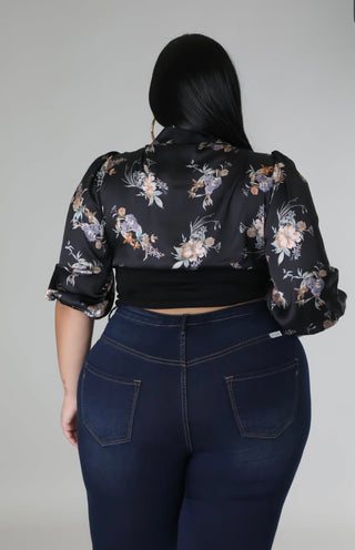 Bloom & Grace Satin Corset Blouse