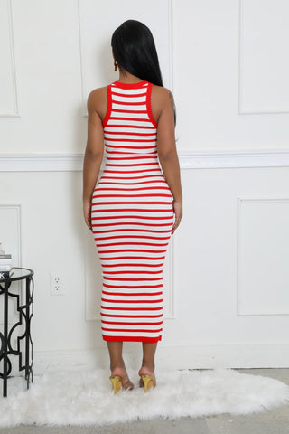 Candy Stripe Chic Dress