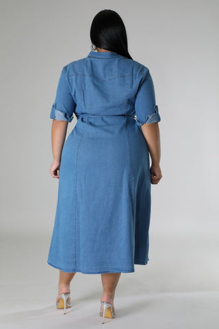 Denim Delight Plus Size Dress