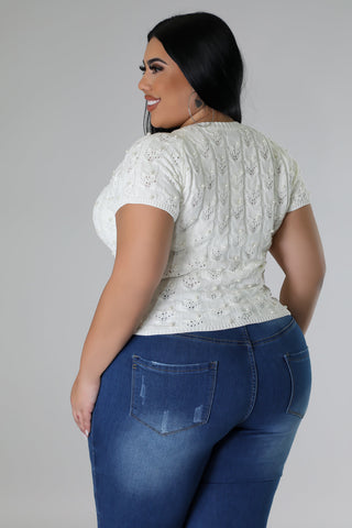 Women's Pearl Embellished Knit Top