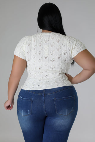 Women's Pearl Embellished Knit Top