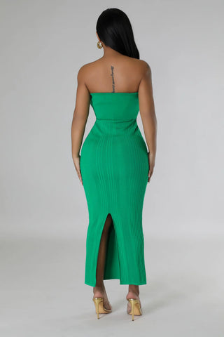 The Emerald Aura Sculpt Dress