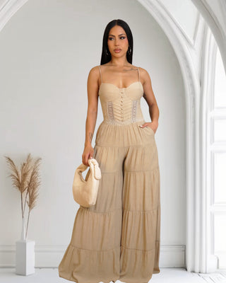 Bohemian Dream Tiered Jumpsuit | Extra Length for Tall Frames