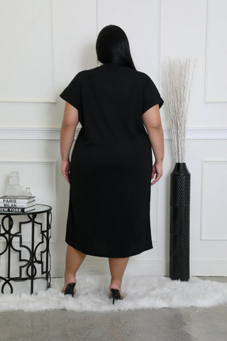 Funhouse Graphic Plus Size Midi T-Shirt Dress