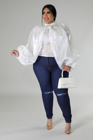 Bougie Lace Chiffon Layered Top - Tulleys Boutique