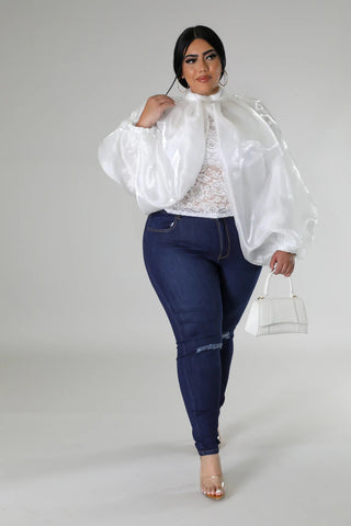 Bougie Lace Chiffon Layered Top - Tulleys Boutique