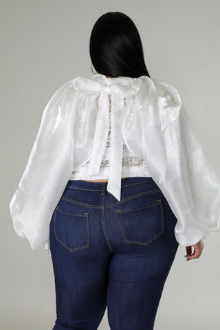 Bougie Lace Chiffon Layered Top - Tulleys Boutique