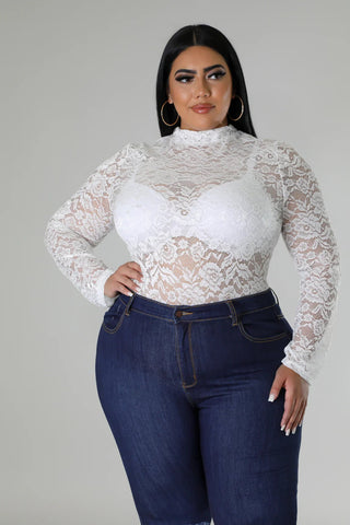 Bougie Lace Chiffon Layered Top - Tulleys Boutique