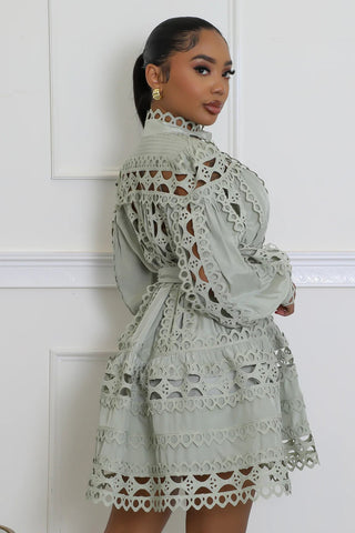 Elegance Whisper Eyelet Mini Dress - Tulleys Boutique