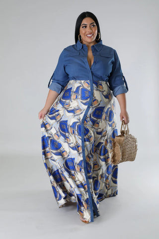 Blue Dynasty Denim Maxi Dress - Tulleys Boutique