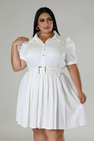 Bougie Pleated Belted Shirt Dress - Tulleys Boutique