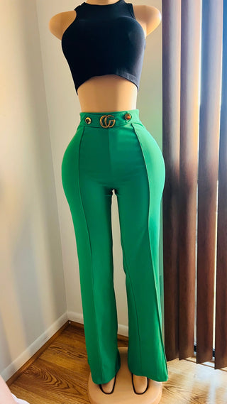 Jan Lime Green Pants - Tulleys Boutique