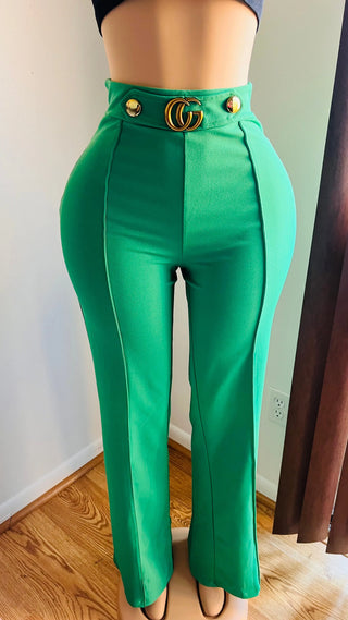 Jan Lime Green Pants - Tulleys Boutique