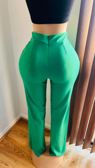 Jan Lime Green Pants - Tulleys Boutique