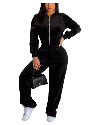 Kati Black Velvet Pants Set Tulleys Boutique