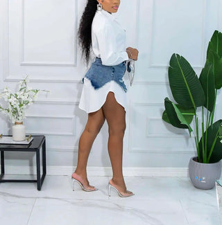Button-Down White Dress