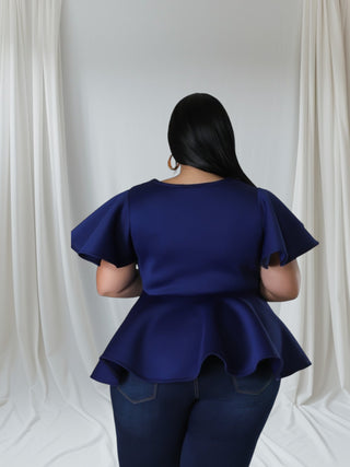 Grace & Glory Peplum Top - Tulleys Boutique