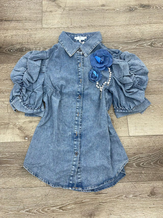 Oh So Classy Denim Top Tulleys Boutique