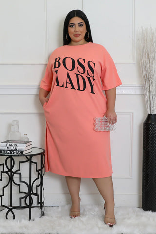 plus size short sleeve stretch midi dress