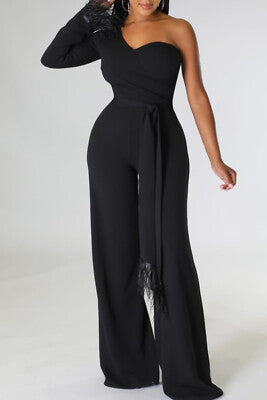 formal black jumpsuit for gala and evening events
