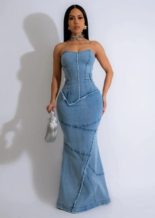 Touch of Class Denim  Dress Tulleys Boutique