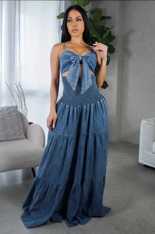 Vybz Denim Jumpsuit Tulleys Boutique