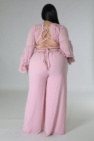 elegant boutique jumpsuit with flowing wide leg silhouette