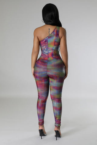 bodycon holographic jumpsuit women night out birthday outfit
